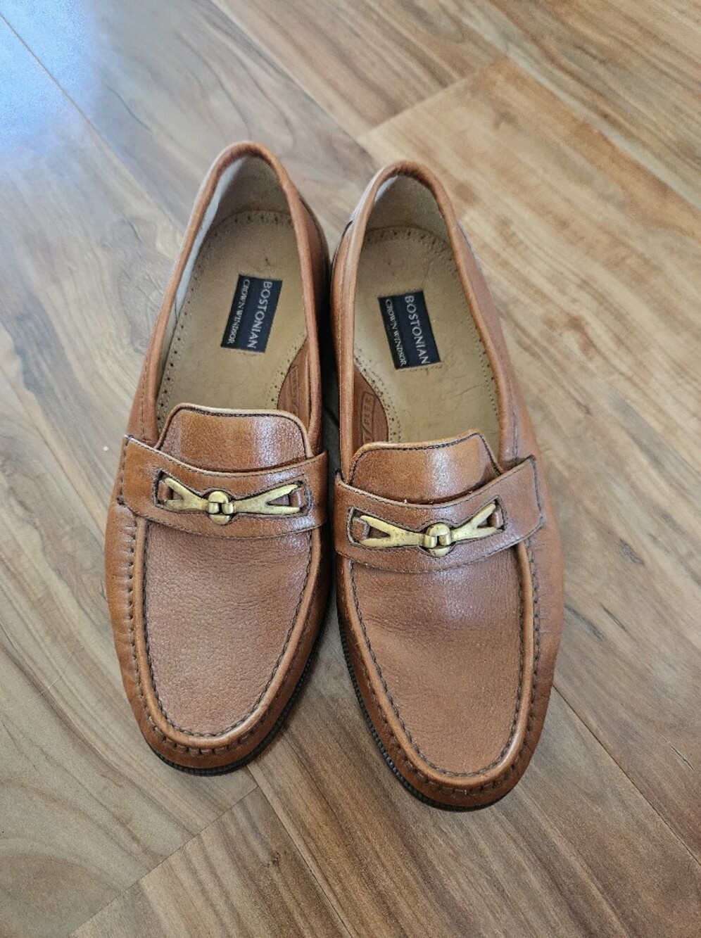 Bostonian Brown Leather Bit Moccasin Loafers Size 9
